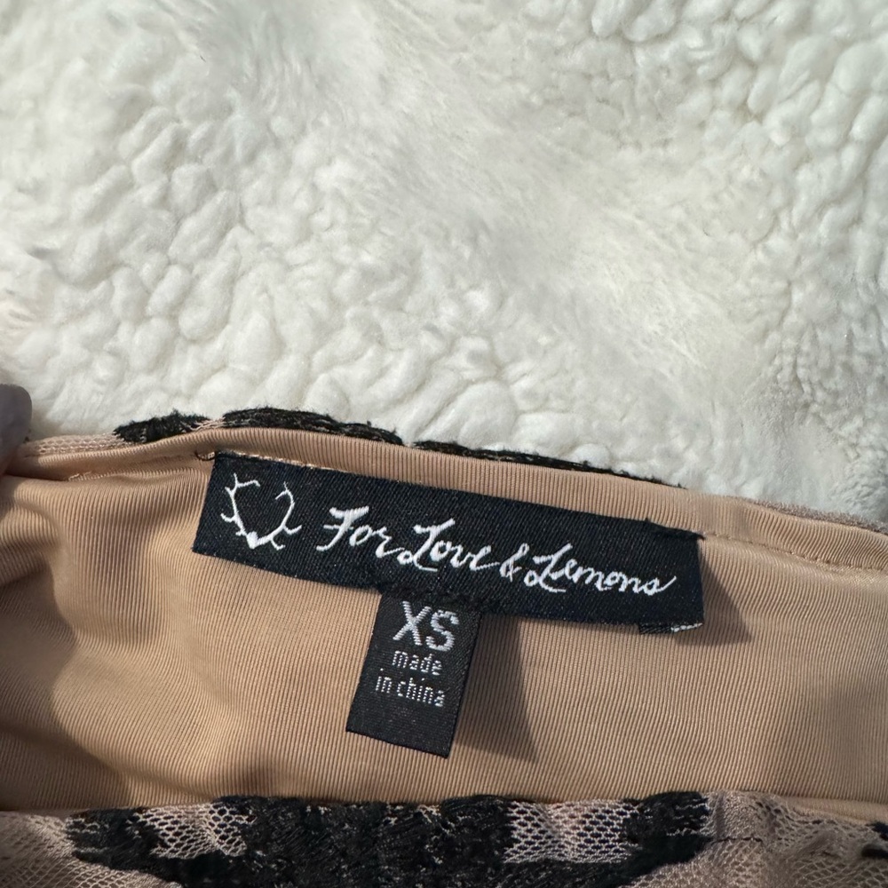 For Love And Lemons Black Lace Skirt